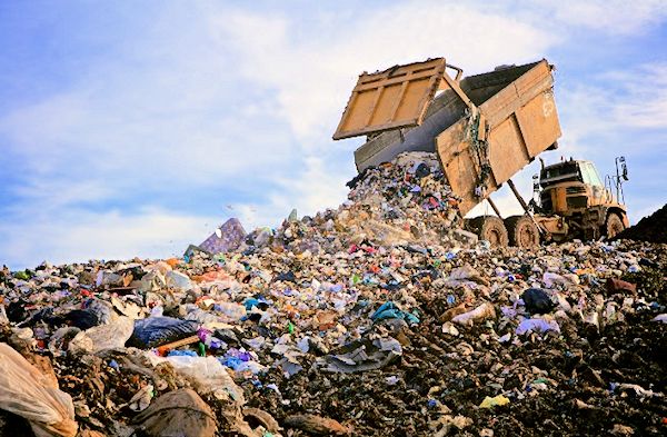 A rubbish tip full of plastic