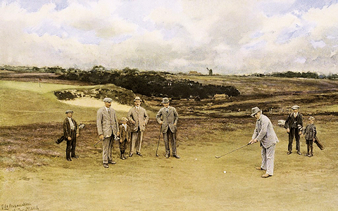 Lloyd George playing golf