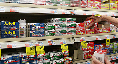 Many painkillers are available from pharmacies